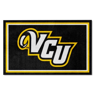 Fan Mats  LLC VCU Rams 4x6 Rug Black