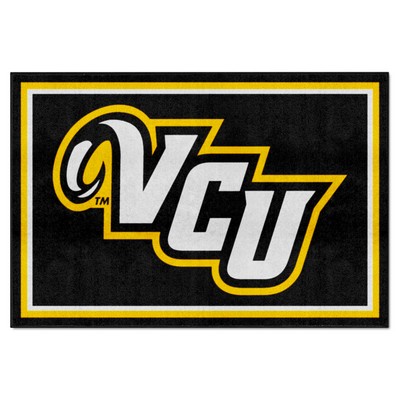 Fan Mats  LLC VCU Rams 5x8 Rug Black