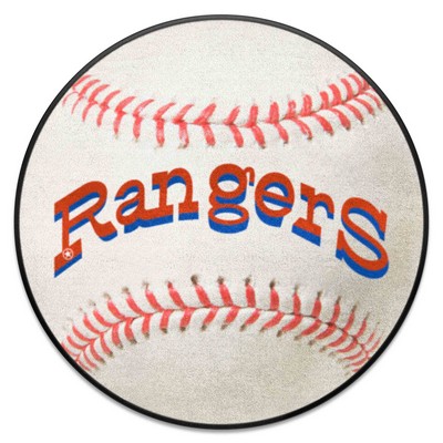 Fan Mats  LLC Texas Rangers Baseball Mat Retro White