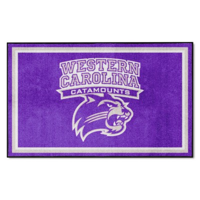 Fan Mats  LLC Western Carolina Catamounts 4x6 Rug Purple