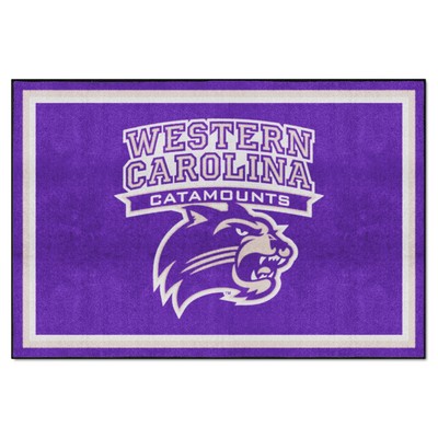 Fan Mats  LLC Western Carolina Catamounts 5x8 Rug Purple