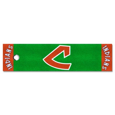 Fan Mats  LLC Cleveland Indians Putting Green Mat Retro Green