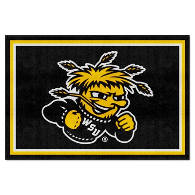 Fan Mats  LLC Wichita State Shockers 5x8 Rug Black