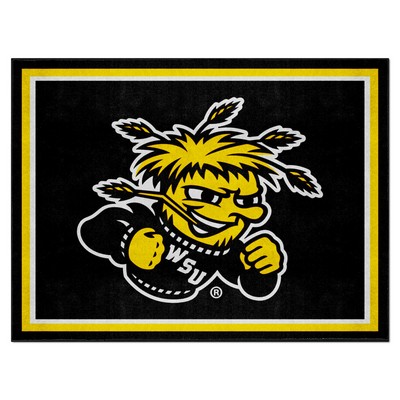 Fan Mats  LLC Wichita State Shockers 8x10 Rug Black