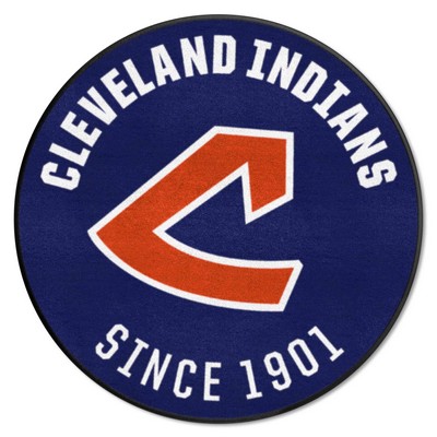 Fan Mats  LLC Cleveland Indians Roundel Mat Retro Navy