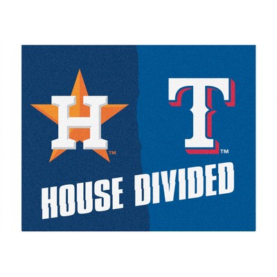 Fan Mats  LLC MLB House Divided Astros / Rangers House Divided Mat Multi