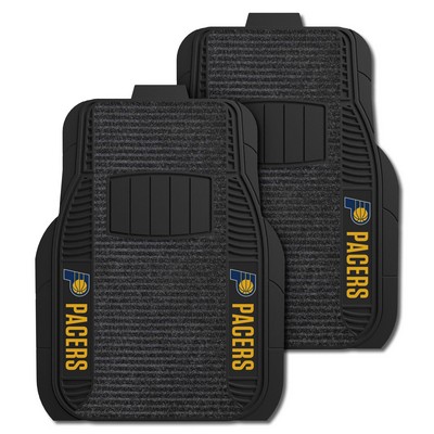 Fan Mats  LLC Indiana Pacers 2-pc Deluxe Car Mat Set Black