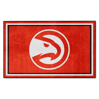 Fan Mats  LLC Atlanta Hawks 4x6 Rug Red