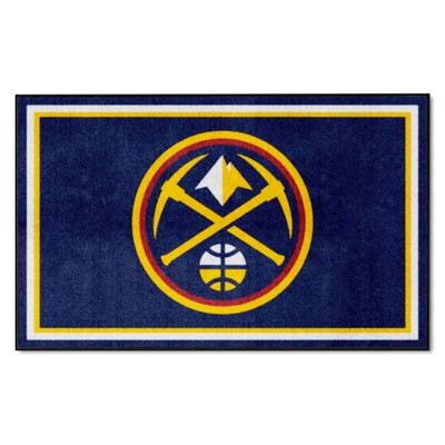 Fan Mats  LLC Denver Nuggets 4x6 Rug Navy