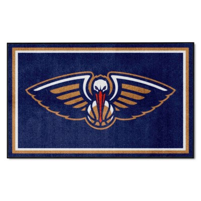 Fan Mats  LLC New Orleans Pelicans 4x6 Rug Navy