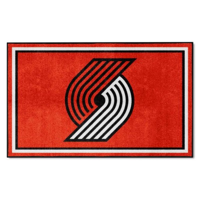 Fan Mats  LLC Portland Trail Blazers 4x6 Rug Red