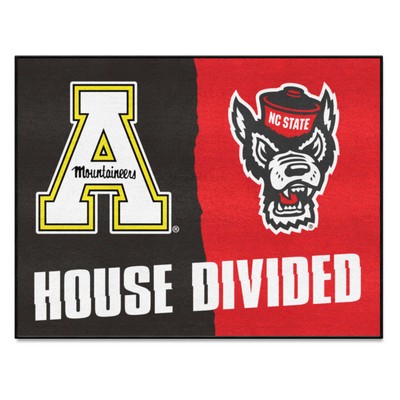 Fan Mats  LLC House Divided NC State / Appalachian State House Divided Mat Multi