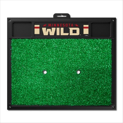 Fan Mats  LLC Minnesota Wild Golf Hitting Mat Green