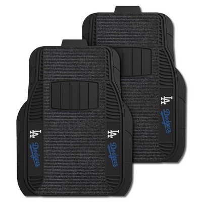 Fan Mats  LLC Los Angeles Dodgers 2-pc Deluxe Car Mat Set Black