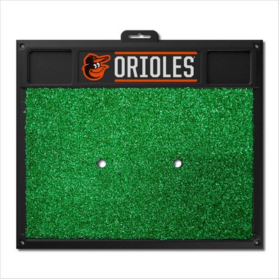 Fan Mats  LLC Baltimore Orioles Golf Hitting Mat Black