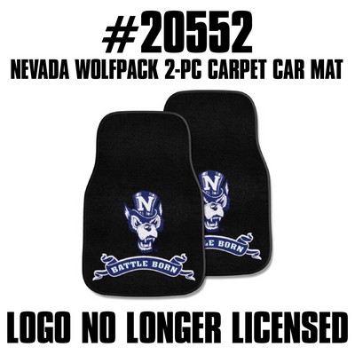 Fan Mats  LLC Nevada Wolfpack 2-pc Carpet Car Mat Set Black