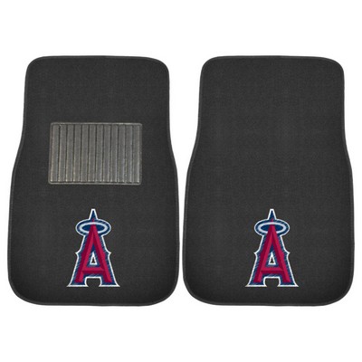 Fan Mats  LLC Los Angeles Angels 2-pc Embroidered Car Mat Set Black