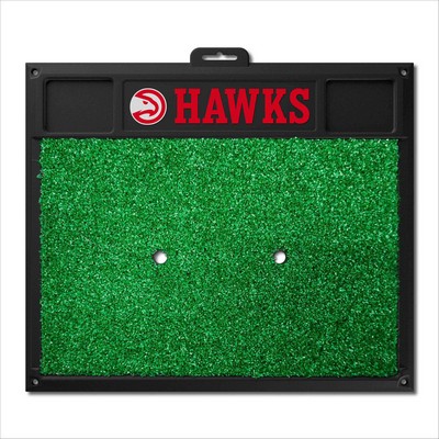 Fan Mats  LLC Atlanta Hawks Golf Hitting Mat Black