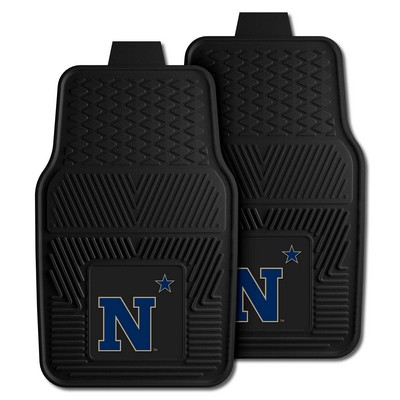 Fan Mats  LLC Naval Academy Midshipmen 2-pc Vinyl Car Mat Set Black