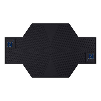 Fan Mats  LLC Naval Academy Midshipmen Motorcycle Mat Black