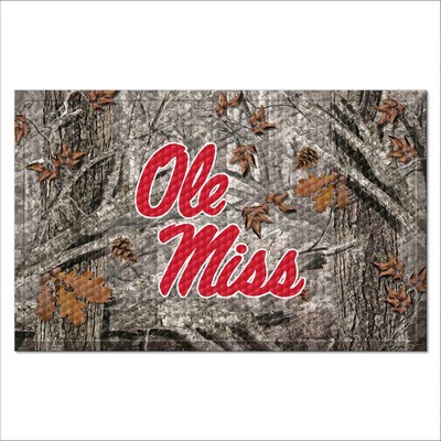 Fan Mats  LLC Ole Miss Rebels Camo Scraper Mat Camo