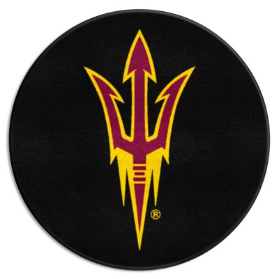 Fan Mats  LLC Arizona State Sun Devils Puck Mat Black