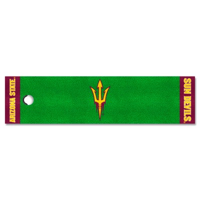 Fan Mats  LLC Arizona State Sun Devils Putting Green Mat Green