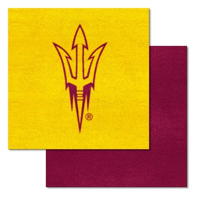 Fan Mats  LLC Arizona State Sun Devils Team Carpet Tiles Maroon