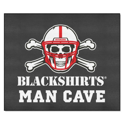 Fan Mats  LLC Nebraska Cornhuskers Tailgater Mat Man Cave Black