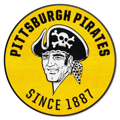 Fan Mats  LLC Pittsburgh Pirates Roundel Mat Retro Yellow