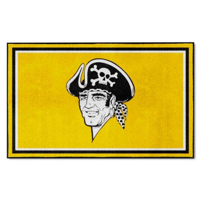 Fan Mats  LLC Pittsburgh Pirates 4x6 Rug Retro Yellow