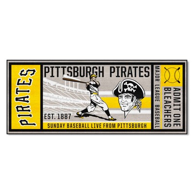 Fan Mats  LLC Pittsburgh Pirates Ticket Runner Retro Gray