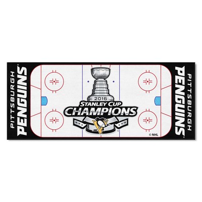 Fan Mats  LLC Pittsburgh Penguins Rink Runner White