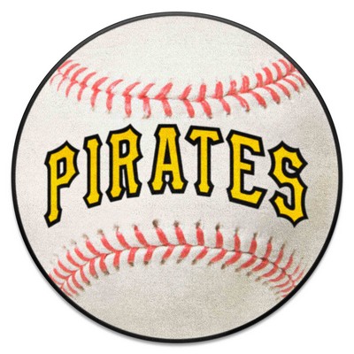 Fan Mats  LLC Pittsburgh Pirates Baseball Mat Retro White