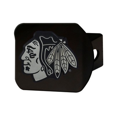 Fan Mats  LLC Chicago Blackhawks Hitch Cover Black Black