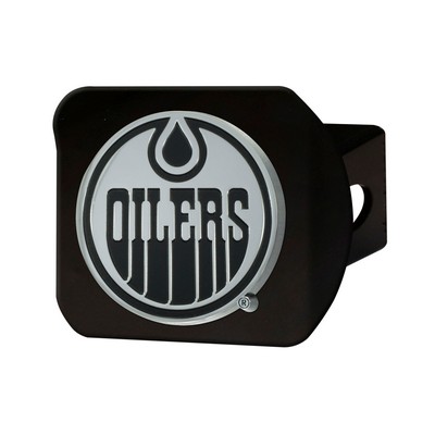 Fan Mats  LLC Edmonton Oilers Hitch Cover Black Black