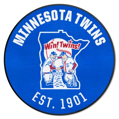 Fan Mats  LLC Minnesota Twins Roundel Mat Retro Blue