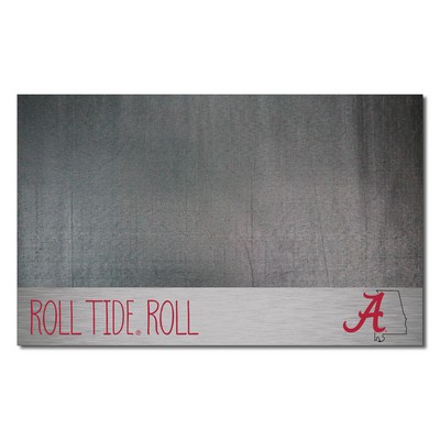 Fan Mats  LLC Alabama Crimson Tide Southern Style Vinyl Grill Mat - 26in. x 42in. Black