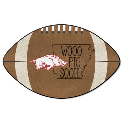 Fan Mats  LLC Arkansas Razorbacks Football Mat Southern Style Brown