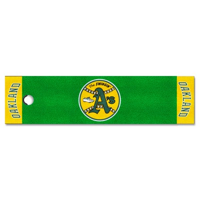 Fan Mats  LLC Philadelphia Athletics Putting Green Mat Retro Green