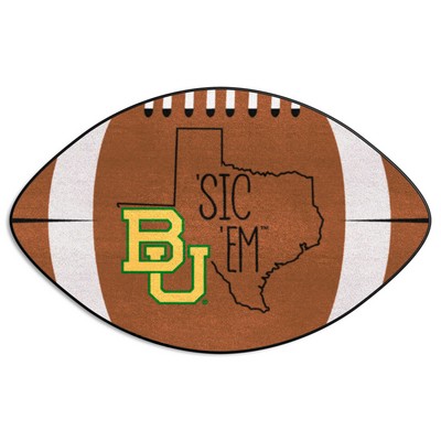 Fan Mats  LLC Baylor Bears Football Mat Southern Style Brown