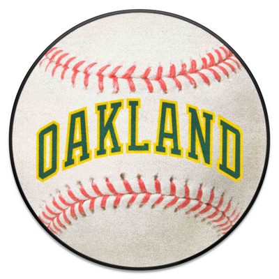 Fan Mats  LLC Oakland Athletics Baseball Mat Retro White