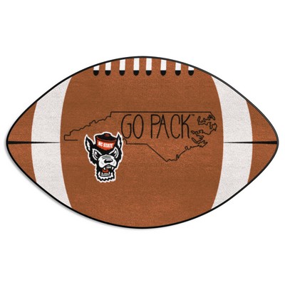 Fan Mats  LLC NC State Wolfpack Football Mat Southern Style Brown