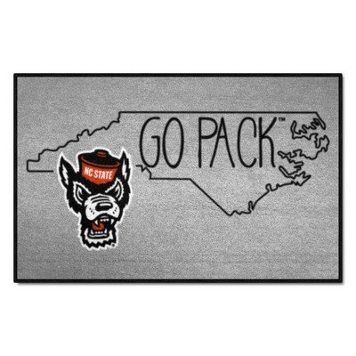 Fan Mats  LLC NC State Wolfpack Starter Mat Southern Style Gray