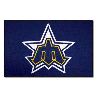 Fan Mats  LLC Seattle Mariners Starter Mat Retro Light Blue