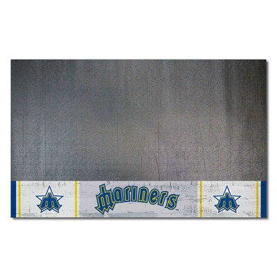 Fan Mats  LLC Seattle Mariners Grill Mat Retro Light Blue