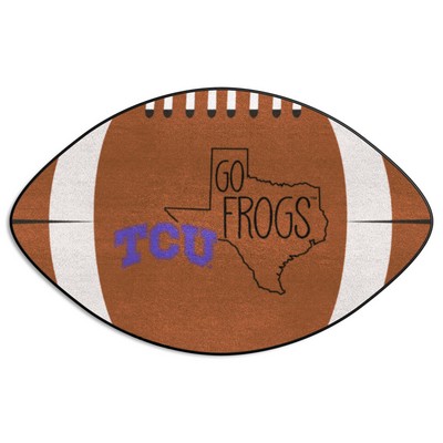 Fan Mats  LLC TCU Horned Frogs Football Mat Southern Style Brown