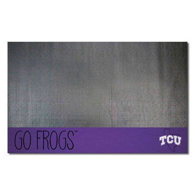 Fan Mats  LLC TCU Horned Frogs Grill Mat Southern Style Black