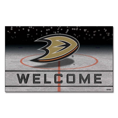 Fan Mats  LLC Anaheim Ducks Crumb Rubber Door Mat White