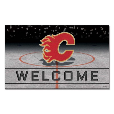 Fan Mats  LLC Calgary Flames Crumb Rubber Door Mat Red